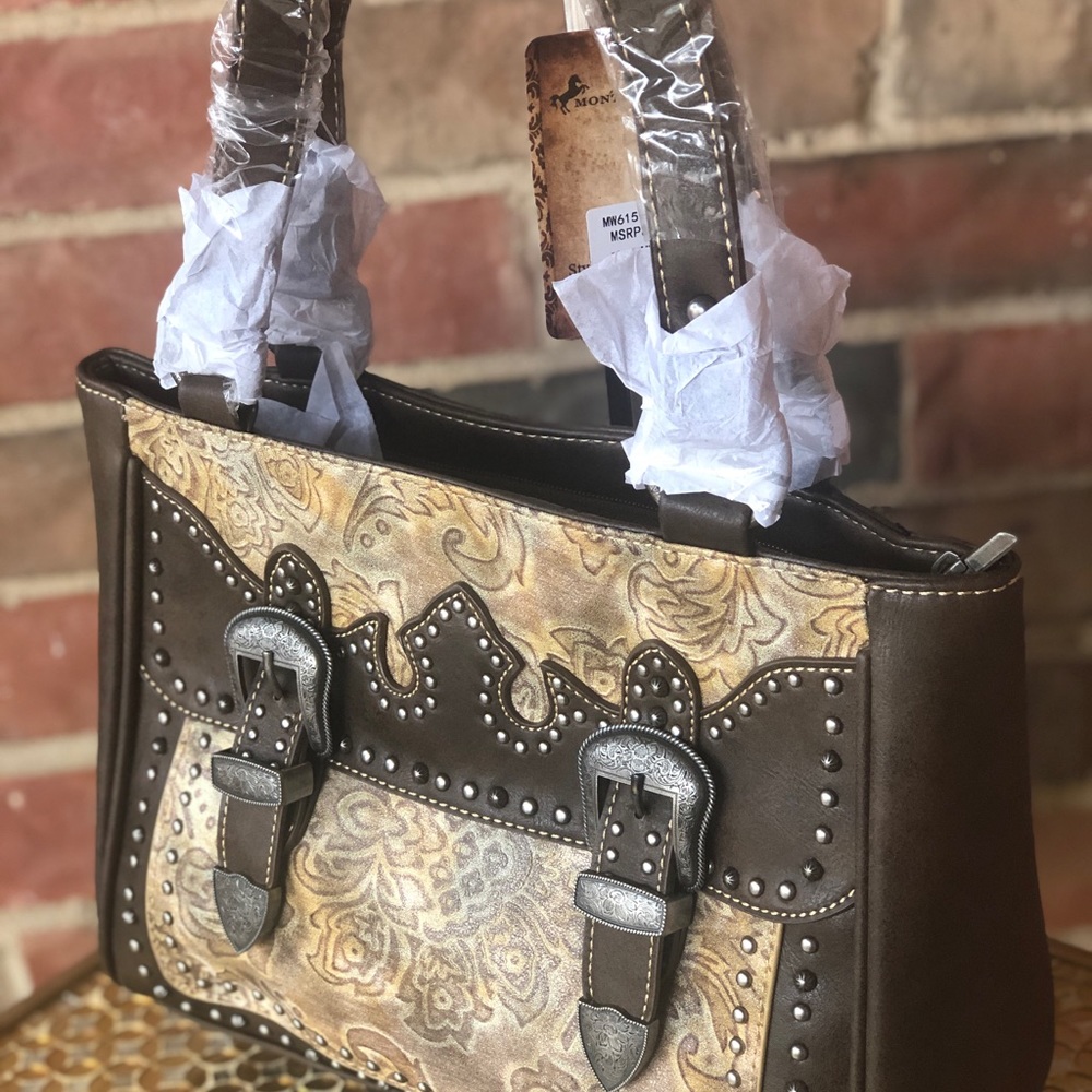 Montana West Buckle Collection Tote - Picture 3 of 8